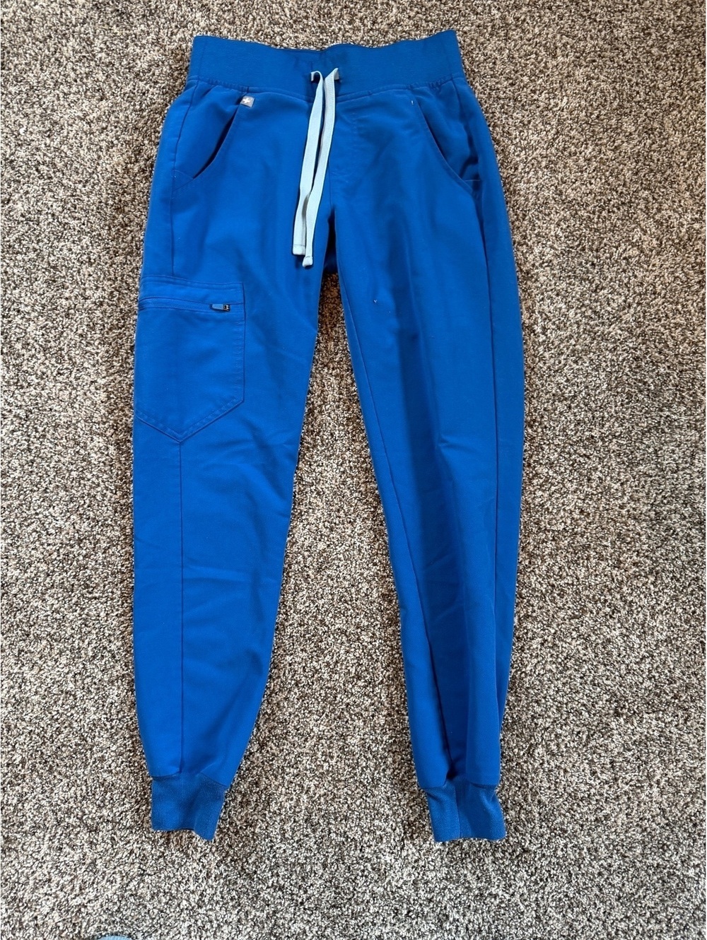 FIGS Women’s Zamora Royal Blue Jogger Scrub Pants Size XXS Petite